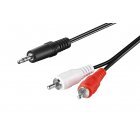 Goobay-audio-adapterk�bel-3-5mm-jack--3-p�lus--sztere�---2x-RCA--cinch--1m